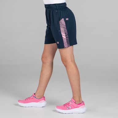 Marine Impact Kids Training Shorts with two side pockets and contrasting print by O’Neills. 