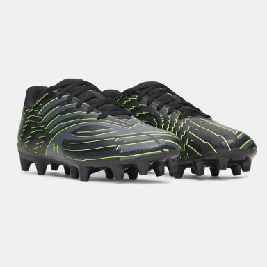 Under Armour Men's UA Shadow Club 4 FG Football Boots Black / Titan Gray / Hyper Green From O'Neills