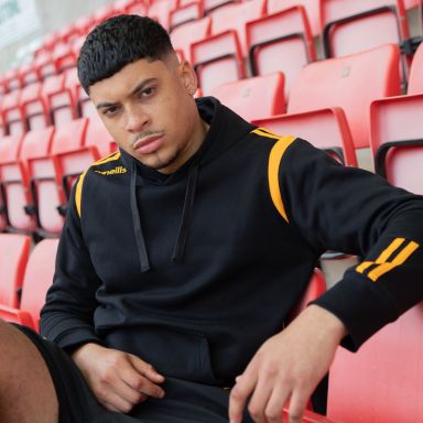 Black and yellow hooded top with front pouch pocket by O'Neills.
