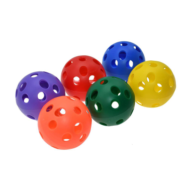 Multi coloured, light and durable air flow balls with holes