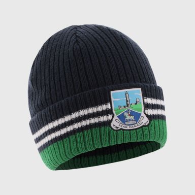 Navy Fermanagh GAA Align Beanie Hat with county crest by O’Neills.