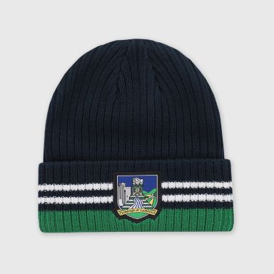 Navy Limerick GAA Align Beanie Hat with county crest by O’Neills. 