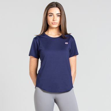 Navy Women’s Ember Training T-Shirt with soft stretch fabric