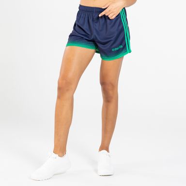 Marine and Green Nelson shorts with 3 horizontal stripes and modern design by O'Neills