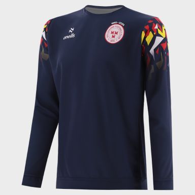Marine / White / Red / Yellow Shelbourne F.C. Kids' Warm-Up Crew Neck by O’Neills.