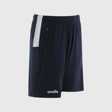 Navy / White Kids' Aspire Shorts from O’Neills featuring an elasticated waistband & two zipped pockets.