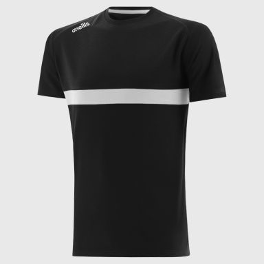 Black / White Kids' Aspire T-Shirt from O’Neills featuring breathable mesh panelling.