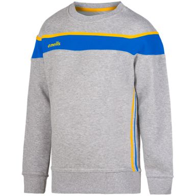Kids' Auckland Fleece Crew Neck Sweatshirt Grey / Royal / Amber