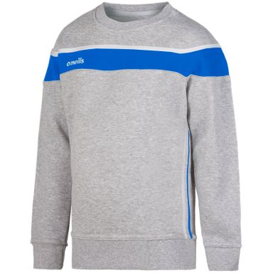 Kids' Auckland Fleece Crew Neck Sweatshirt Grey / Royal / White