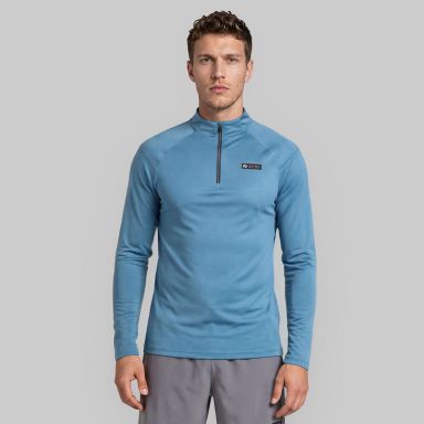 O'Neills Men's Blue Tempus Half Zip Midlayer Top from O'Neills.