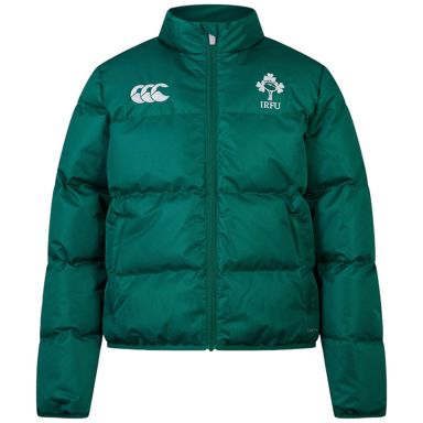 Green Canterbury Kids' Ireland Rugby IRFU 2024/25 Puffer Jacket from O'Neills.