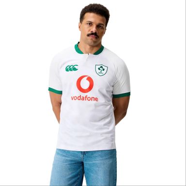 White and green Canterbury Men's Ireland Rugby IRFU 2025/26 Alternative Pro Jersey from O'Neills