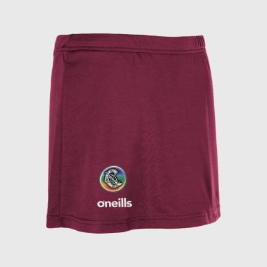 Kids' Maroon Camogie Skort with elasticated waistband and O’Neills branding by O’Neills.