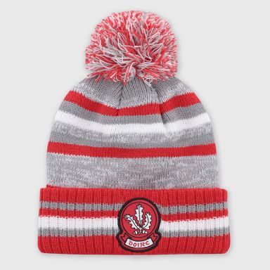 Derry GAA Casey Bobble Hat Grey / Red / White by O'Neills.
