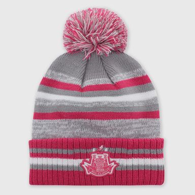 Dublin GAA Casey Bobble Hat Grey / Pink / White by O'Neills.