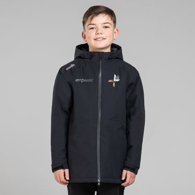 O'Neills Louth GAA Kids' Catalyst Hooded Padded Jacket Black