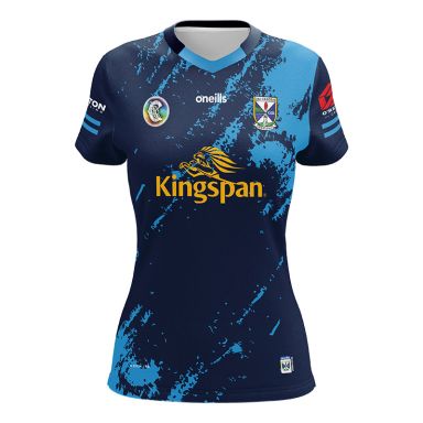 Cavan Camogie Women's Fit 2 Stripe Short Sleeve Training Top Jersey 2023