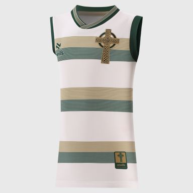 Kids' Celtic Cross Hooped Vest White / Bottle / Gold by O’Neills