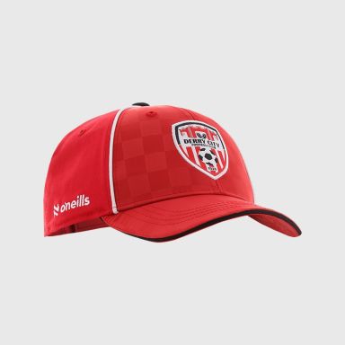 O'Neills Derry City FC Kids' Check Cap Red / White