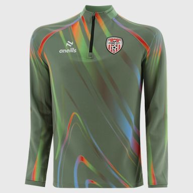 O'Neills Derry City FC Colt Brushed Half Zip Top Green 2026