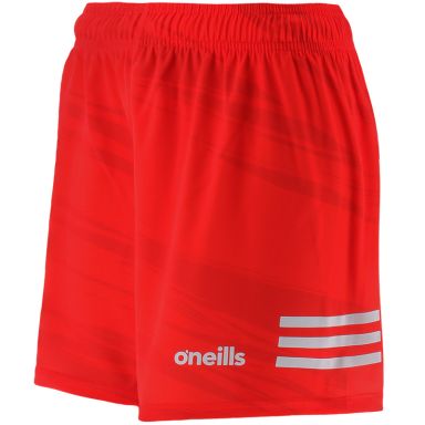 Red/White Men's Connell Printed Gaelic Training Shorts from O'Neills.