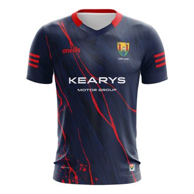 Cork Camogie Short Sleeve Training Top Marine / Red 2023