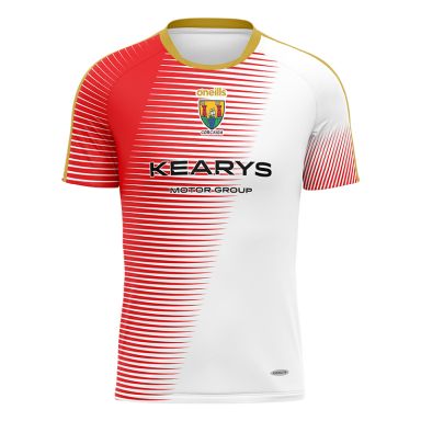 Cork Camogie 2 Stripe Short Sleeve Training Top White / Red 2023