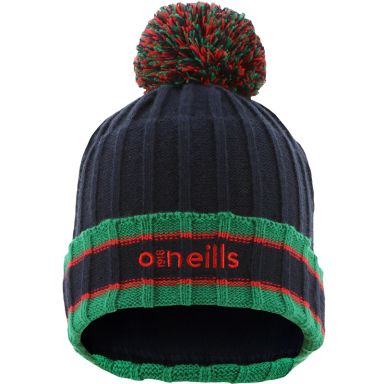 Marine / Green / Red Kids' Darcy knit bobble hat with large pom-pom by O’Neills.