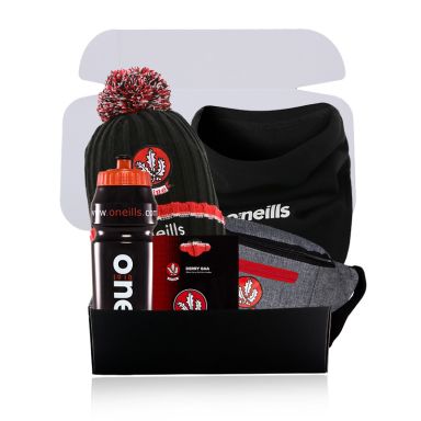 Derry GAA Gift Box with Derry accessories packaged in a gift box by O’Neills.