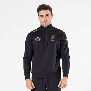 Down GAA Black Men’s Evolve Fleece half zip sweatshirt with ribbed collar and two side pockets by O’Neills.