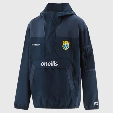 Kerry GAA Kids' Drifter Half Zip Hooded Windbreaker Navy from O’Neills.