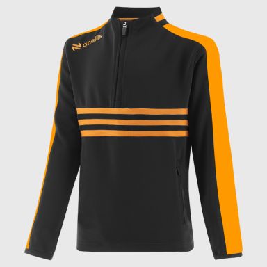 Black / Amber Kids' Dromore Half Zip Top from O’Neills