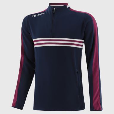 Marine / Maroon / White Men's Dromore Half Zip Top from O’Neills