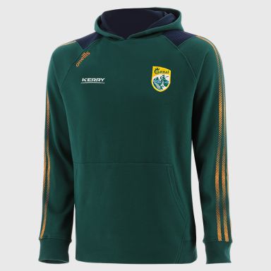 Green Kerry GAA Kids' Dynamo pullover fleece hoodie by O’Neills.