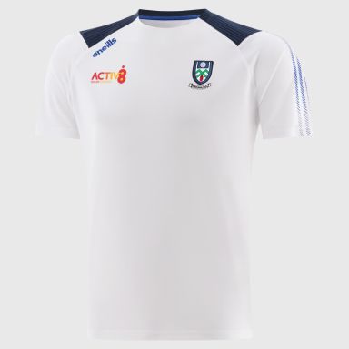White Monaghan GAA Men's Dynamo T-Shirt by O’Neills.