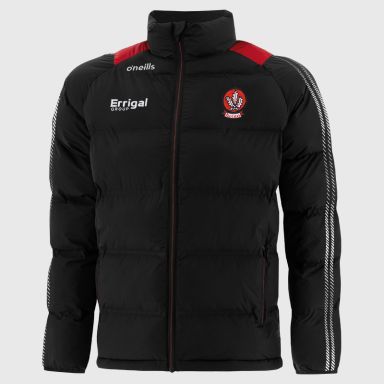 Black Derry GAA Men's Dynamo Padded Jacket by O’Neills.