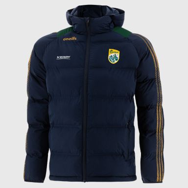 Kerry GAA Kids' Dynamo Hooded Padded Jacket by O'Neills.