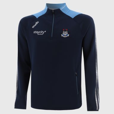 Navy Dublin GAA Kids' Dynamo Hybrid Half Zip Top by O’Neills.