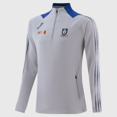 Silver Monaghan GAA Men's Dynamo Hybrid Half Zip Top by O’Neills.