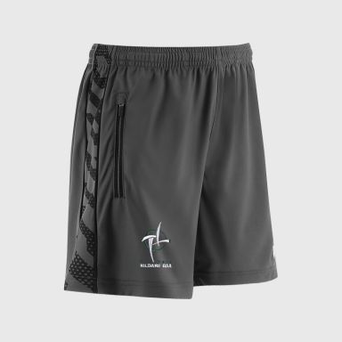 Dark Grey Kildare GAA Kids' Electro Training Shorts From O'Neills