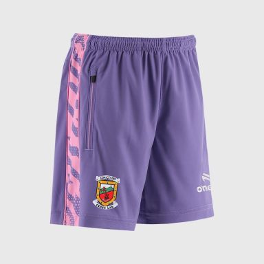 Purple Mayo GAA Kids' Electro Training Shorts From O'Neills