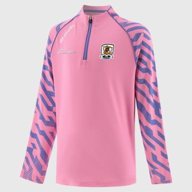 O'Neills Galway GAA Kids' Electro Brushed Half Zip Pink / Purple / White