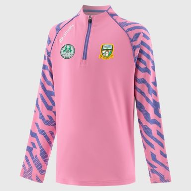 Pink Meath GAA Kids' Electro Brushed Half Zip Top by O’Neills.