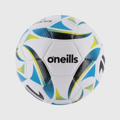 White, black and blue premium stitched match ball from O'Neills