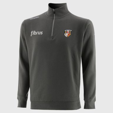 Antrim GAA Grey Men’s Evolve Fleece half zip sweatshirt with ribbed collar and two side pockets by O’Neills.