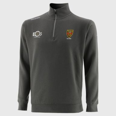 Down GAA Grey Men’s Evolve Fleece half zip sweatshirt with ribbed collar and two side pockets by O’Neills.