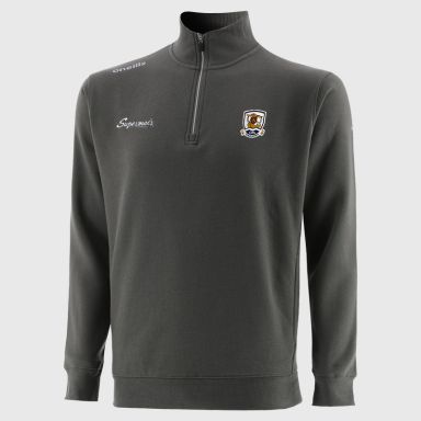 Galway GAA Grey Men’s Evolve Fleece half zip sweatshirt with ribbed collar and two side pockets by O’Neills.