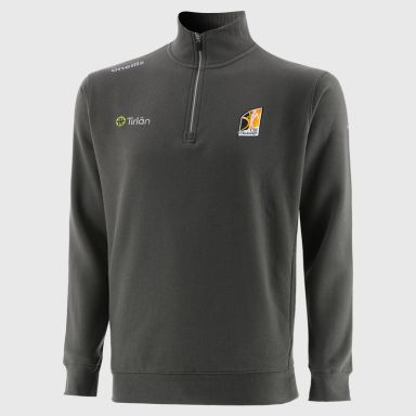 Kilkenny GAA Grey Men’s Evolve Fleece half zip sweatshirt with ribbed collar and two side pockets by O’Neills.
