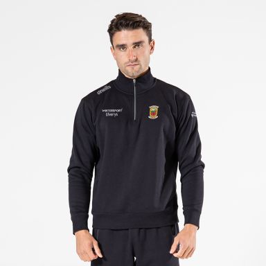 Mayo GAA Black Men’s Evolve Fleece half zip sweatshirt with ribbed collar and two side pockets by O’Neills.