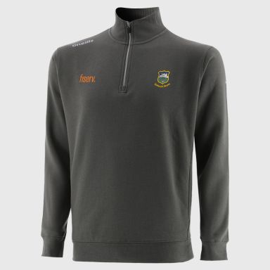 Tipperary GAA Grey Men’s Evolve Fleece half zip sweatshirt with ribbed collar and two side pockets by O’Neills.